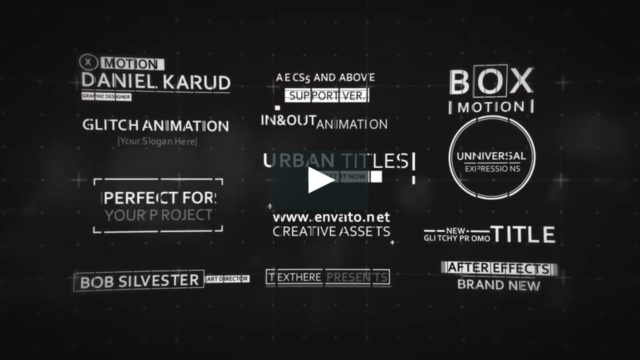 Videohive - 30 Fast Glitch Urban Titles (19581745)